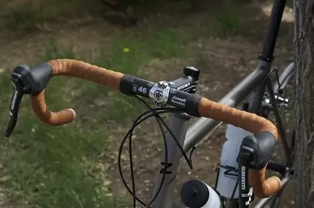 Drop down handlebars on a road bike